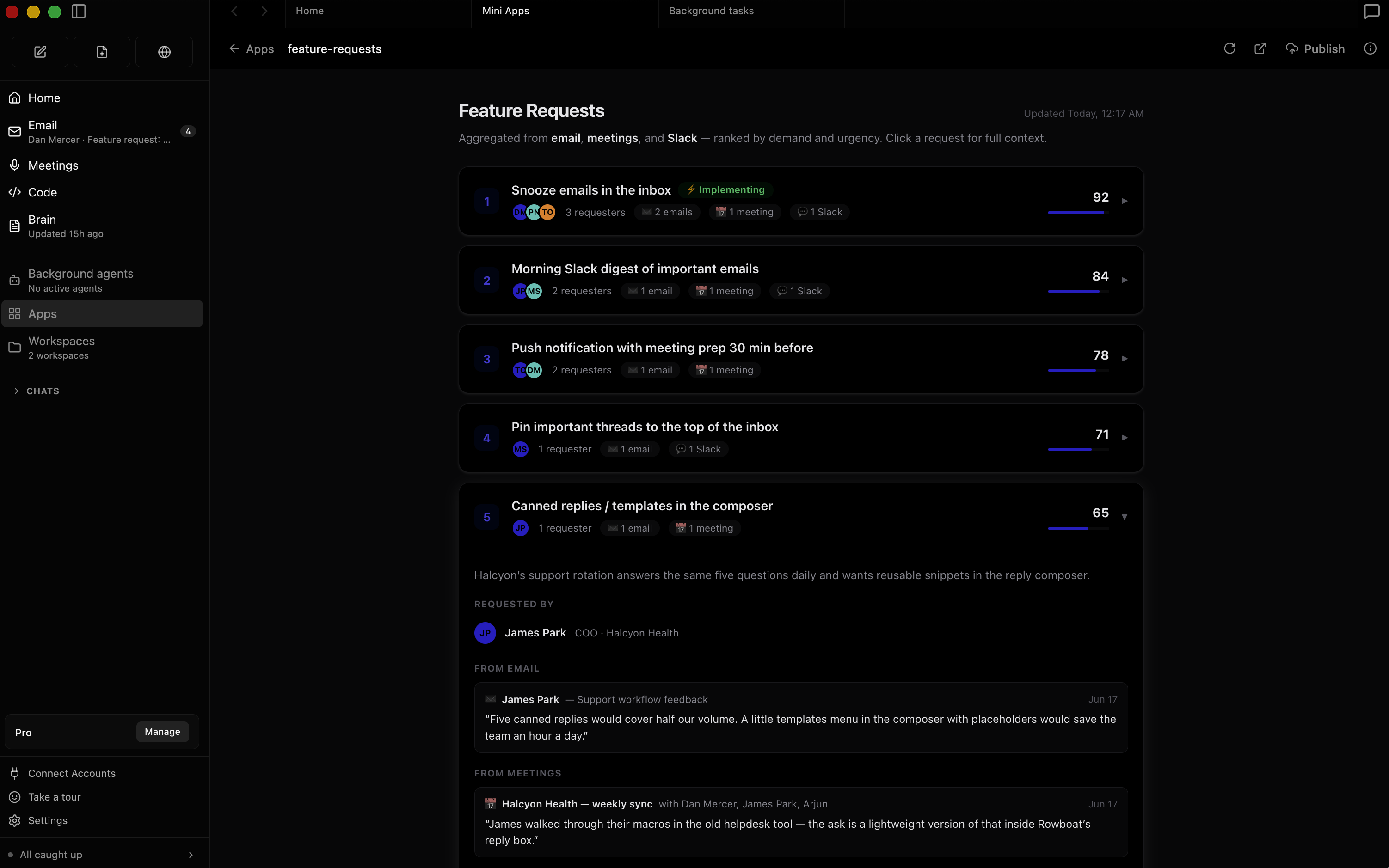 Apps screenshot